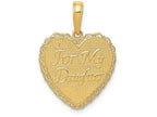 FJC Finejewelers 14k Yellow Gold Reversible For My Daughter Heart Charm