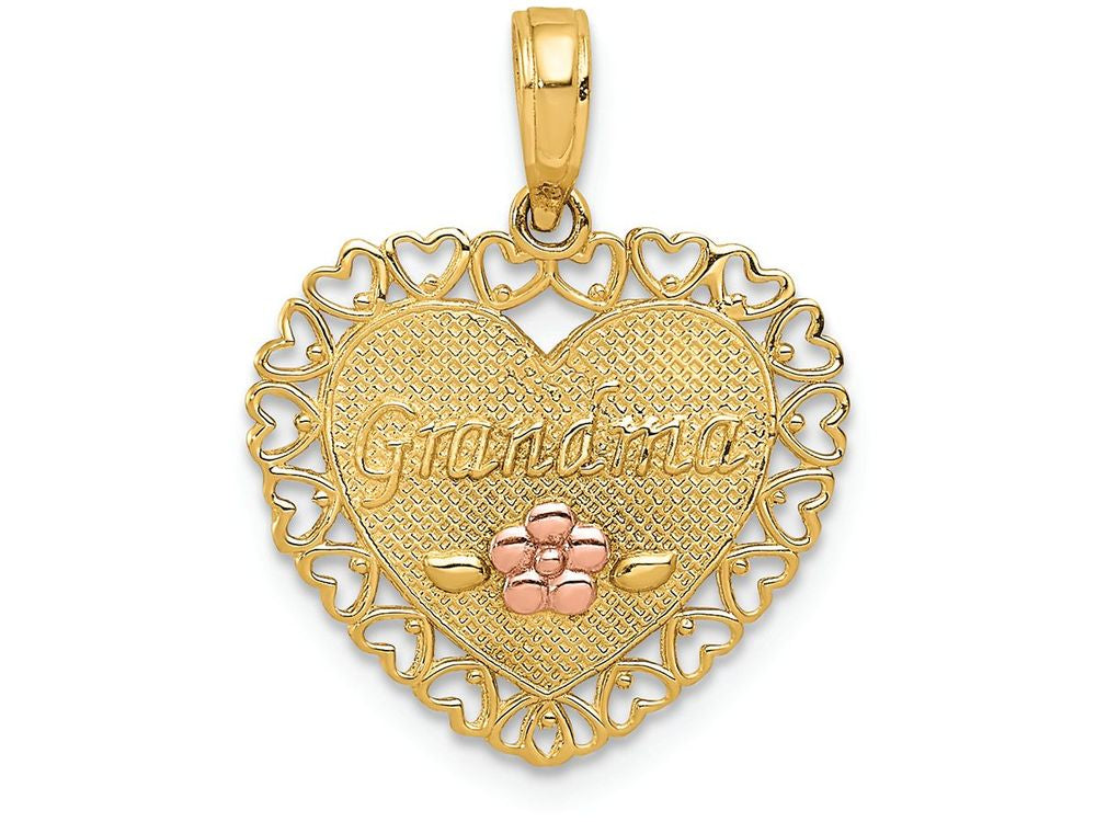 FJC Finejewelers 14k Two-tone Gold Grandma Heart Charm