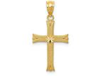 FJC Finejewelers 14k Yellow Gold Satin Cross Charm