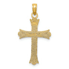 FJC Finejewelers 14k Yellow Gold Fleur De Lis Cross Charm