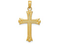 FJC Finejewelers 14k Yellow Gold Fleur De Lis Cross Charm