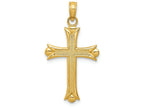 FJC Finejewelers 14k Yellow Gold Fleur De Lis Cross Charm