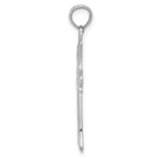 FJC Finejewelers 14k White Gold Fleur De Lis Cross Charm