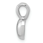 FJC Finejewelers 14k White Gold White Mini Heart with Fixed Bail (white Gold) Charm