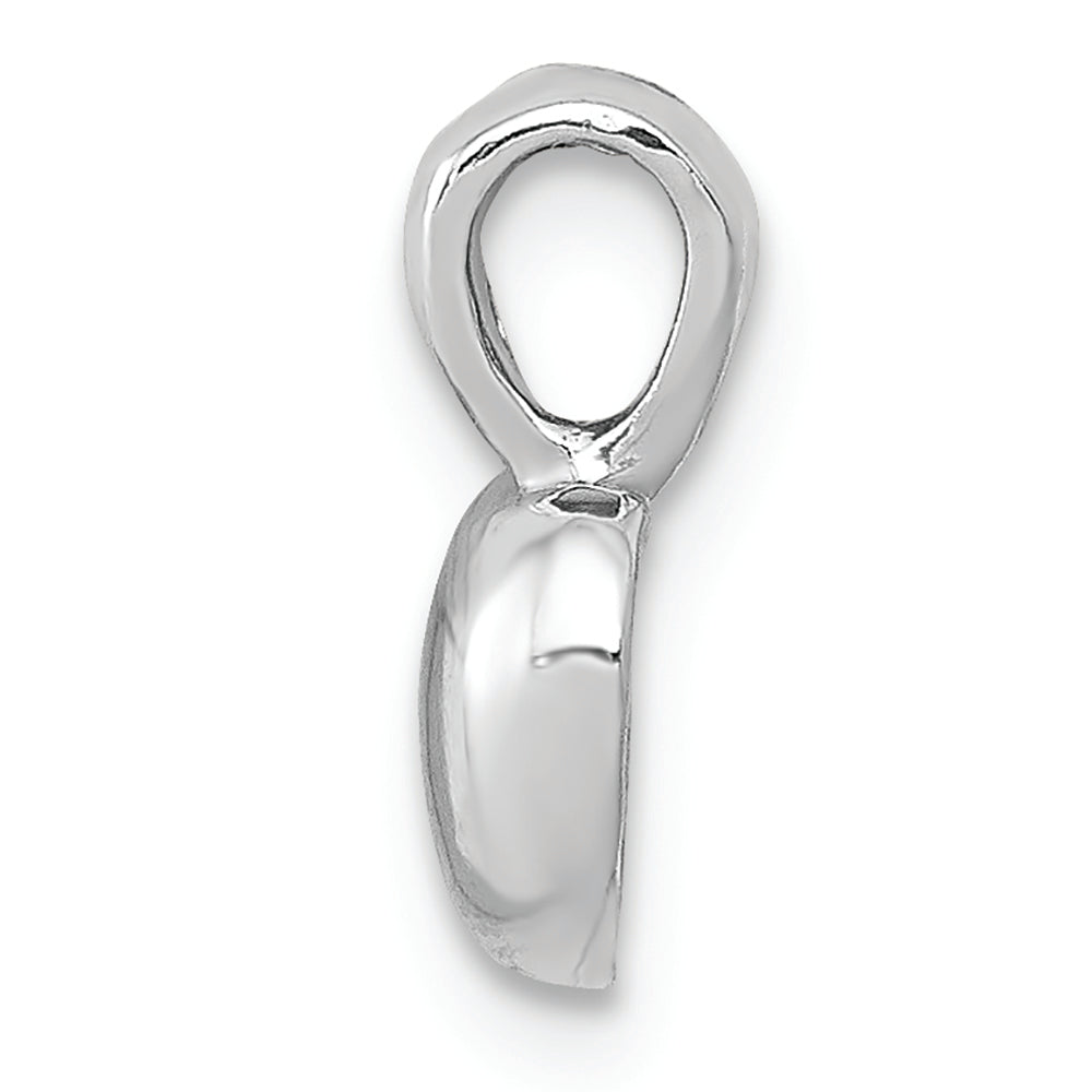 FJC Finejewelers 14k White Gold White Mini Heart with Fixed Bail (white Gold) Charm