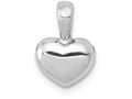 FJC Finejewelers 14k White Gold White Mini Heart with Fixed Bail (white Gold) Charm