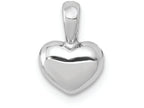 FJC Finejewelers 14k White Gold White Mini Heart with Fixed Bail (white Gold) Charm