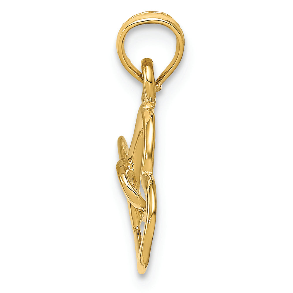 FJC Finejewelers 14k Yellow Gold Double Heart Charm