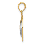 FJC Finejewelers 14k Yellow Gold with Rhodium Sun Moon Charm