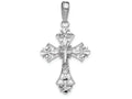 FJC Finejewelers 14k White Gold Filigree Cross Charm