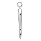 FJC Finejewelers 14k White Gold Solid Polished 3dimensional Large Italian Horn Charm