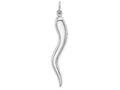 FJC Finejewelers 14k White Gold Solid Polished 3dimensional Large Italian Horn Charm