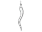 FJC Finejewelers 14k White Gold Solid Polished 3dimensional Large Italian Horn Charm
