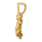 FJC Finejewelers 14k Yellow Gold Satin Bright Cut Angel Charm