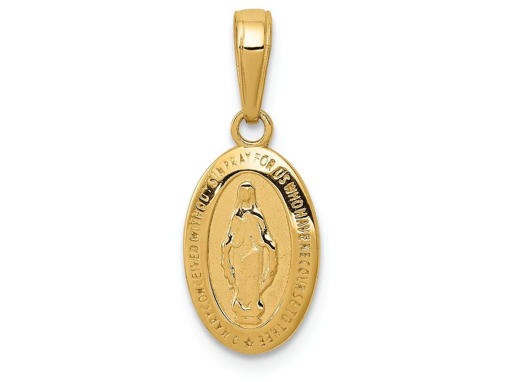 FJC Finejewelers 14k Yellow Gold Miraculous Medal Charm
