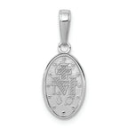 FJC Finejewelers 14k White Gold White Mini Miraculous Medal Satin Finish - Oval Charm
