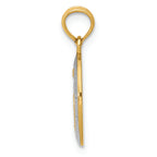 FJC Finejewelers 14k Yellow Gold with with Rhodium Miraculous Medal Charm
