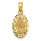 FJC Finejewelers 14k Yellow Gold with with Rhodium Miraculous Medal Charm