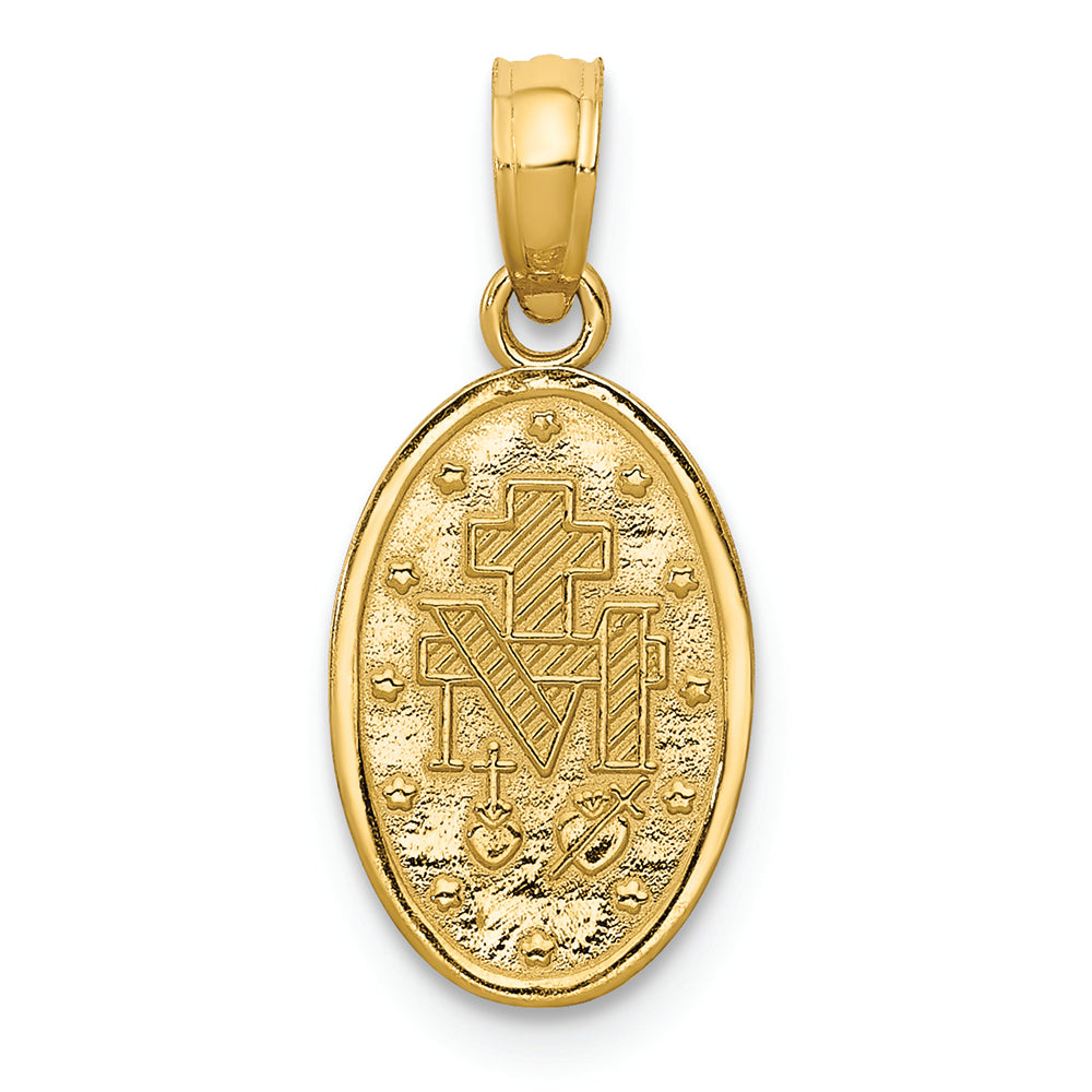 FJC Finejewelers 14k Yellow Gold with with Rhodium Miraculous Medal Charm