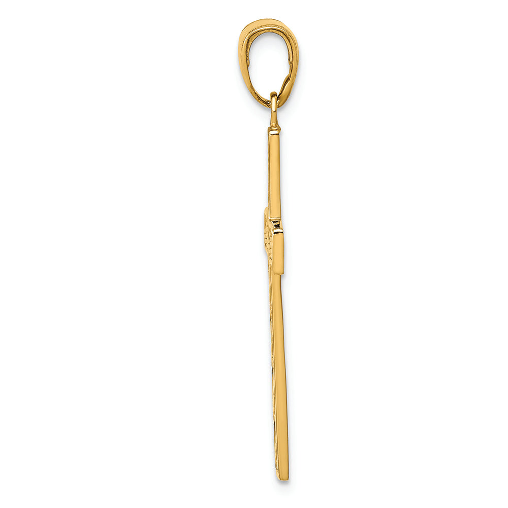 FJC Finejewelers 14k Yellow Gold Rope Cross Charm