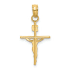 FJC Finejewelers 14k Two-tone Gold Inri Crucifix Charm 12 x 25mm