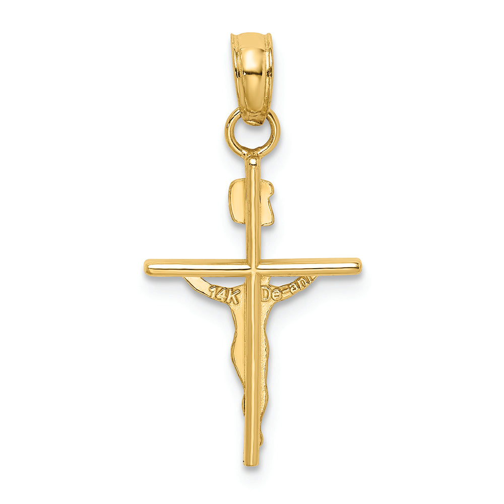 FJC Finejewelers 14k Two-tone Gold Inri Crucifix Charm 12 x 25mm