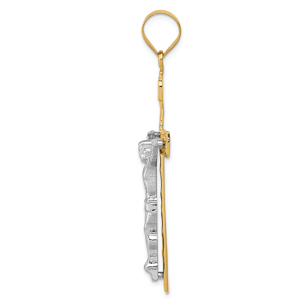 FJC Finejewelers 14k Two-tone Gold Inri Crucifix Charm