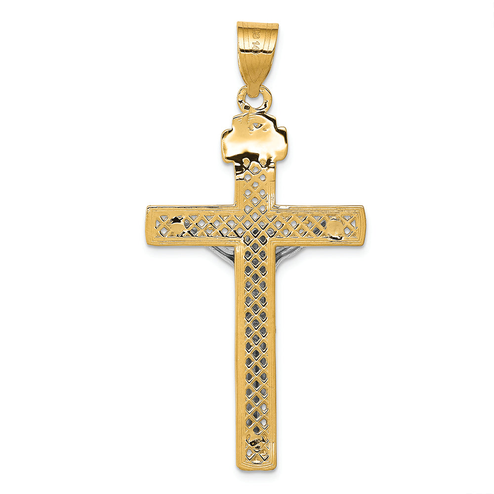 FJC Finejewelers 14k Two-tone Gold Inri Crucifix Charm
