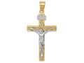 FJC Finejewelers 14k Two-tone Gold Inri Crucifix Charm
