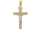 FJC Finejewelers 14k Two-tone Gold Inri Crucifix Charm