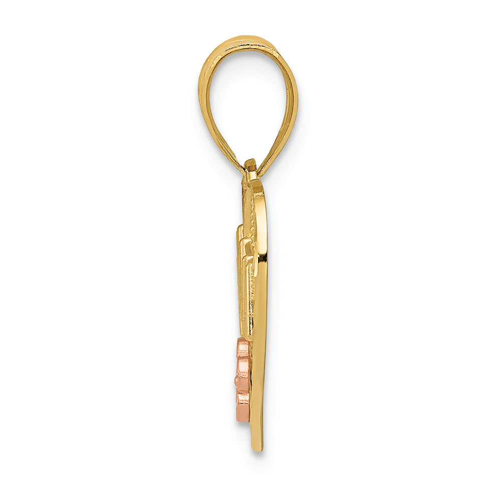 FJC Finejewelers 14k Two-tone Gold Nana Heart Charm