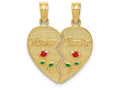 FJC Finejewelers 14k Yellow Gold Enameled Mother - Daughter Charm