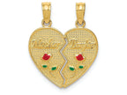 FJC Finejewelers 14k Yellow Gold Enameled Mother - Daughter Charm