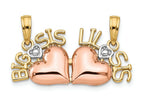 FJC Finejewelers 14k Yellow Gold with Rhodium Big Sislil Sis Break-a-part Charm