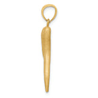 FJC Finejewelers 14k Yellow Gold Solid Bright Cut Italian Horn Charm