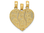 FJC Finejewelers 14k Yellow Gold Break-apart Big Sis  Mom  Lil Sis Charm