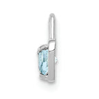 FJC Finejewelers 14k White Gold March Synthetic Birth Month Stone Heart Charm
