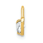 FJC Finejewelers 14k Yellow Gold April Synthetic Birth Month Stone Heart Charm