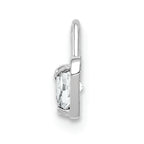 FJC Finejewelers 14k White Gold April Synthetic Birth Month Stone Heart Charm