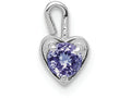 FJC Finejewelers 14k White Gold June Synthetic Birth Month Stone Heart Charm