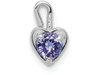 FJC Finejewelers 14k White Gold June Synthetic Birth Month Stone Heart Charm