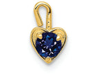FJC Finejewelers 14k Yellow Gold September Synthetic Birth Month Stone Heart Charm