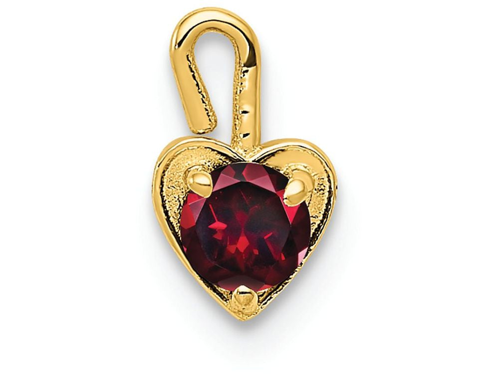 FJC Finejewelers 14k Yellow Gold July Synthetic Birth Month Stone Heart Charm