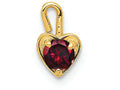 FJC Finejewelers 14k Yellow Gold July Synthetic Birth Month Stone Heart Charm