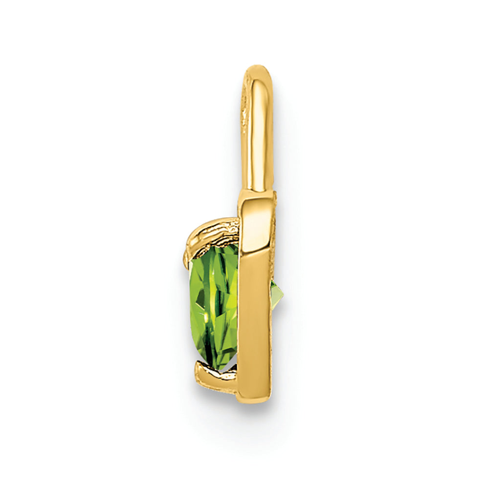 FJC Finejewelers 14k Yellow Gold August Synthetic Birth Month Stone Heart Charm