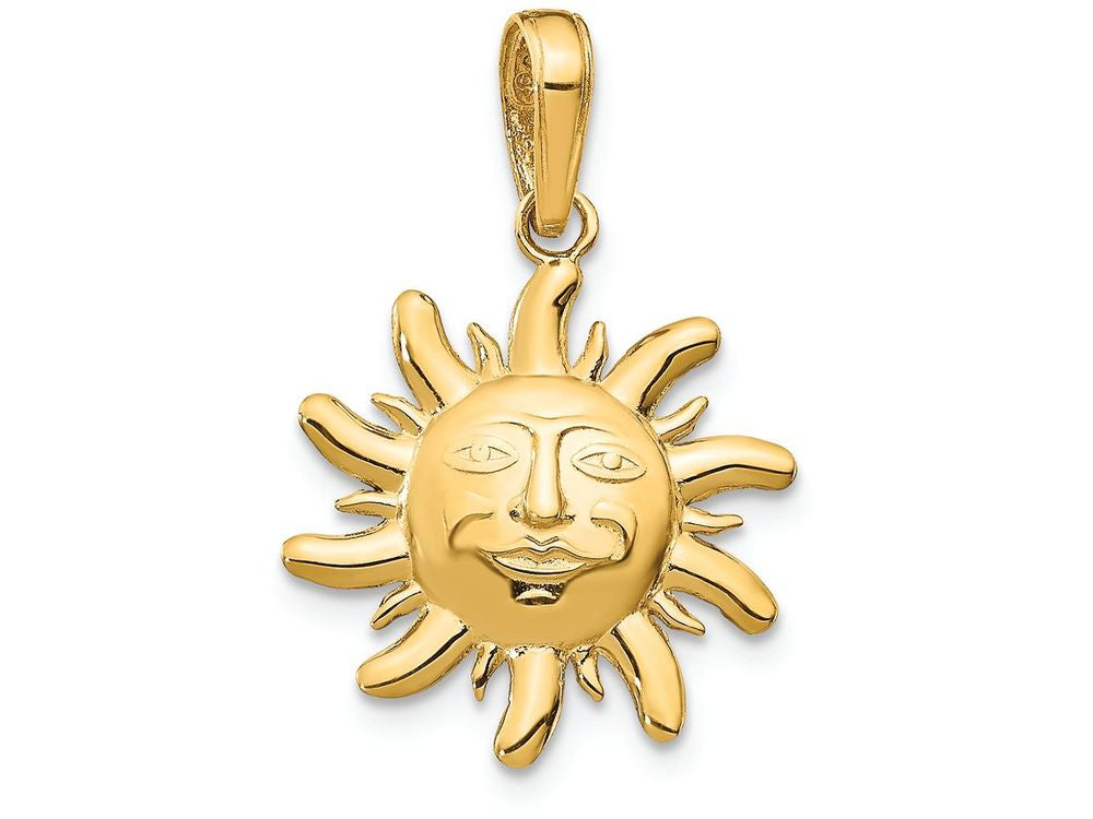 FJC Finejewelers 14k Yellow Gold Bright Cut Small Sun Charm