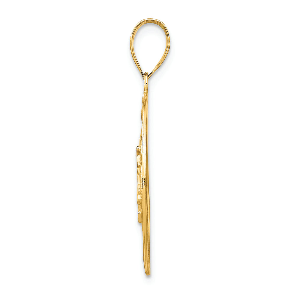 FJC Finejewelers 14k Yellow Gold Polished Sun with Moon Star Charm