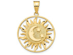 FJC Finejewelers 14k Yellow Gold Polished Sun with Moon Star Charm