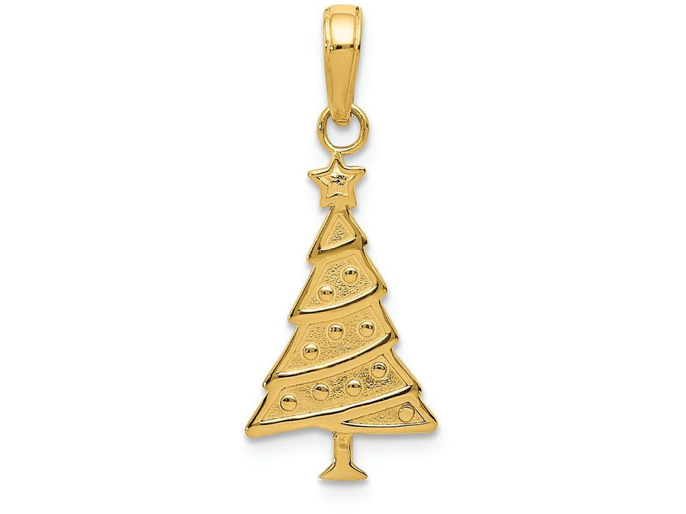 FJC Finejewelers 14k Yellow Gold Polished Christmas Tree Charm