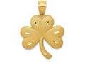 FJC Finejewelers 14k Yellow Gold Shamrock Charm 20 x 25mm
